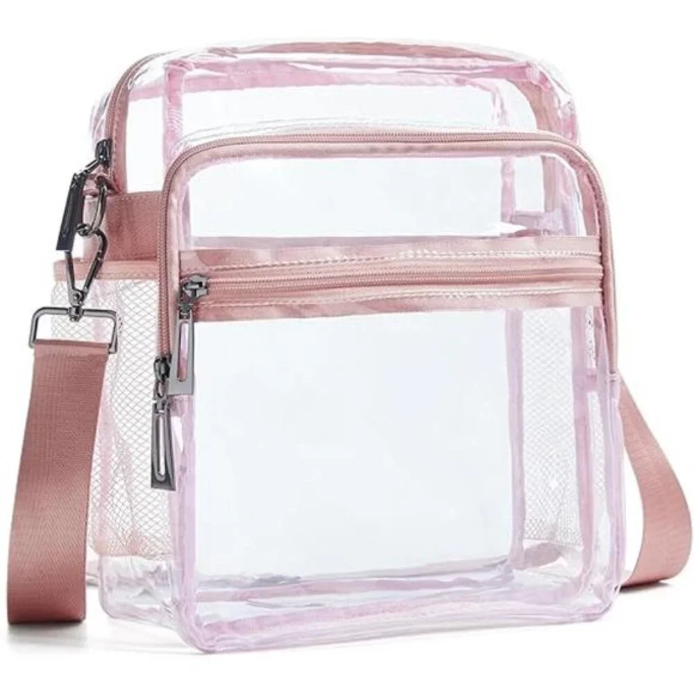 Clear Bag for Stadium Events 12x6x12 Clear Purse with 3-Zipper Pockets - Picture 7 of 7